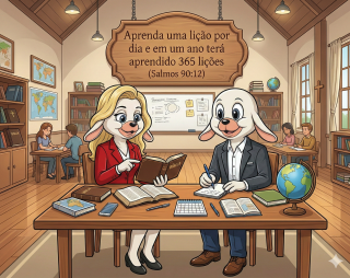 Aprenda uma lição por dia e em m um ano terá aprendido 365 lições