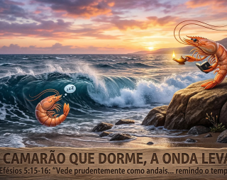 Camarão que dorme a onda leva