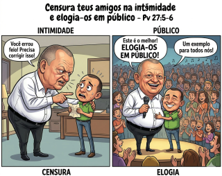 Censura teus amigos na intimidade e elogia-os em público